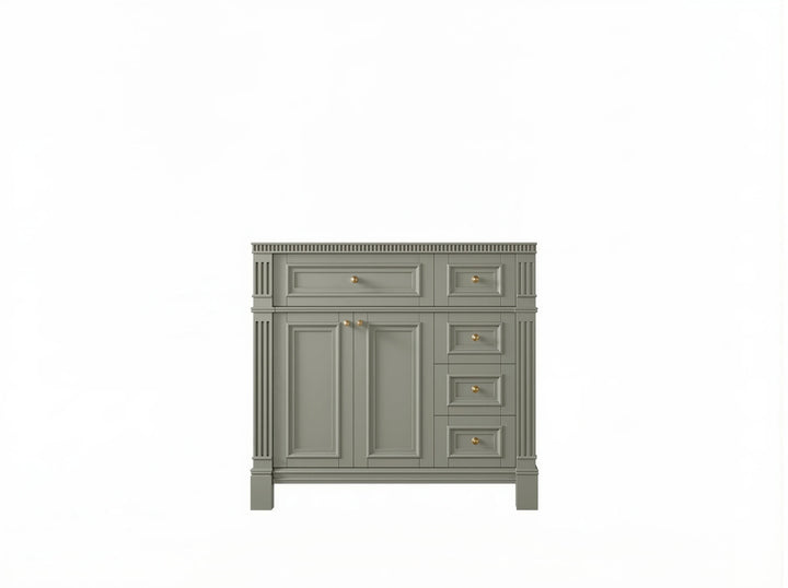 Paris 36 in. W x 22 in. D Left Offset Sink Bathroom Vanity - photo 33