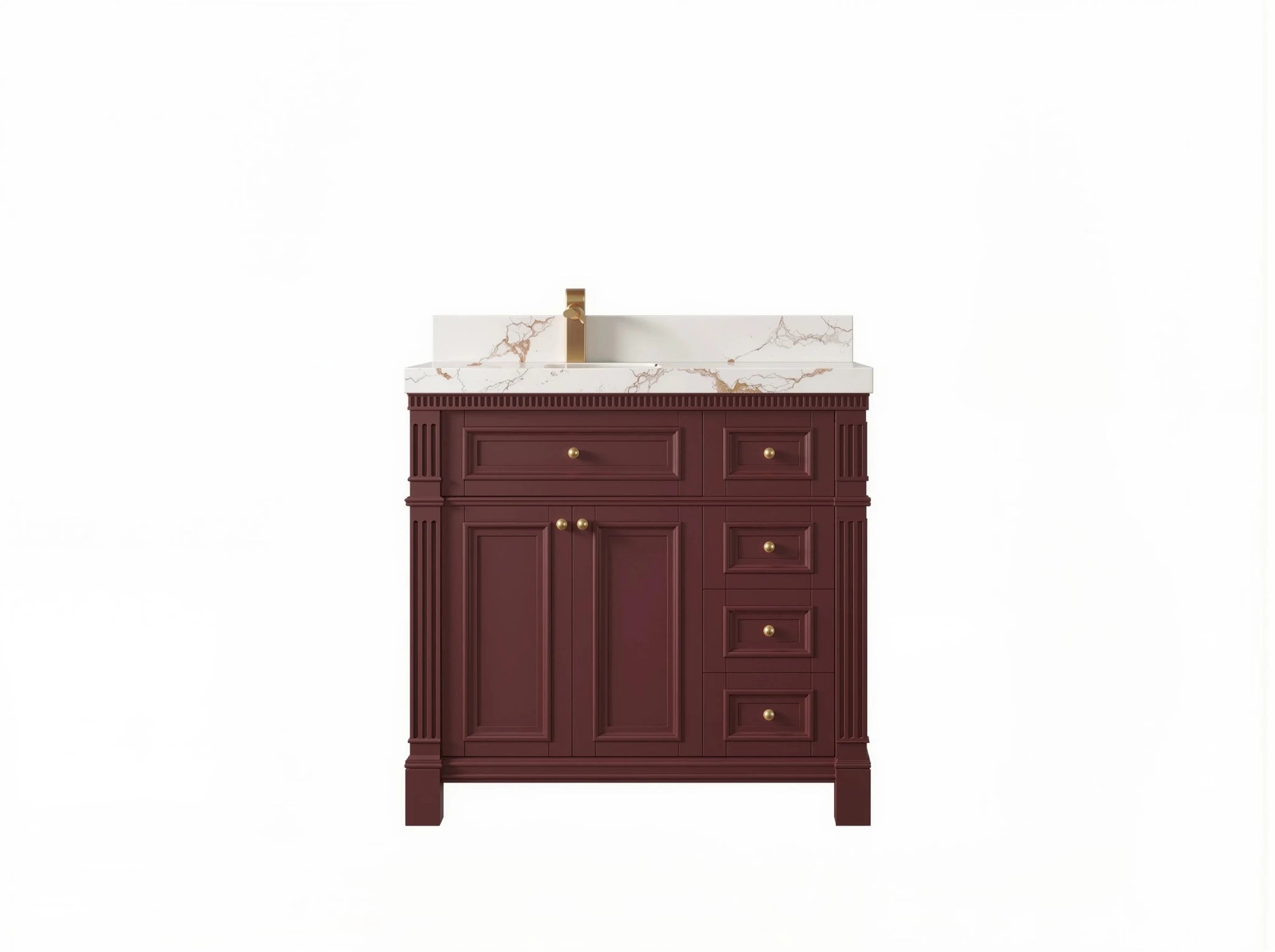 Paris 36 in. W x 22 in. D Left Offset Sink Bathroom Vanity - Willow Bath and Vanity