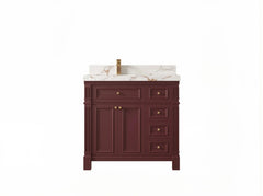 Paris 36 in. W x 22 in. D Left Offset Sink Bathroom Vanity - photo 1