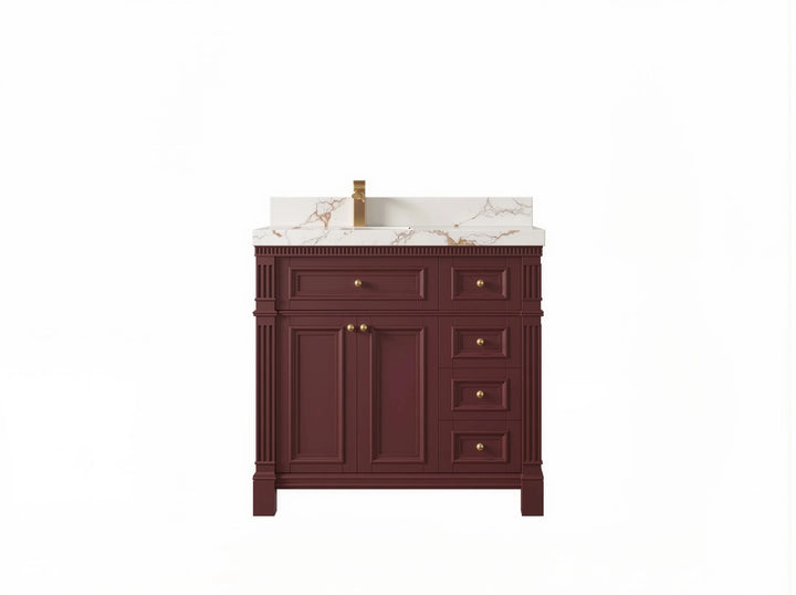 Paris 36 in. W x 22 in. D Left Offset Sink Bathroom Vanity - photo 1