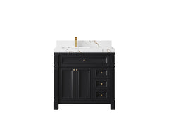 Paris 36 in. W x 22 in. D Left Offset Sink Bathroom Vanity - photo 36