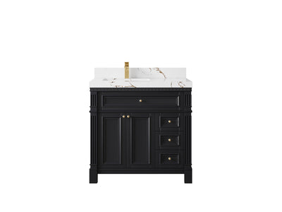 Paris 36 in. W x 22 in. D Left Offset Sink Bathroom Vanity - Willow Bath and Vanity