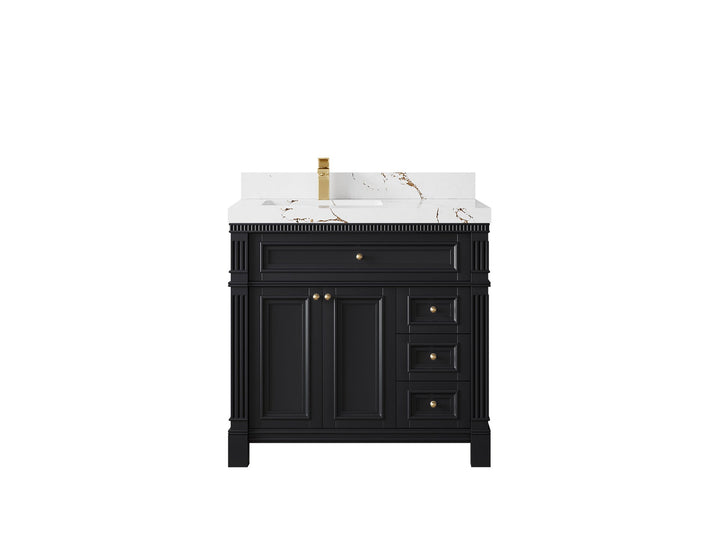 Paris 36 in. W x 22 in. D Left Offset Sink Bathroom Vanity - photo 36