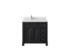 Paris 36 in. W x 22 in. D Left Offset Sink Bathroom Vanity - photo 18
