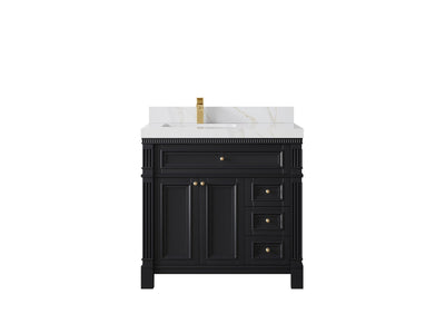 Paris 36 in. W x 22 in. D Left Offset Sink Bathroom Vanity - Willow Bath and Vanity