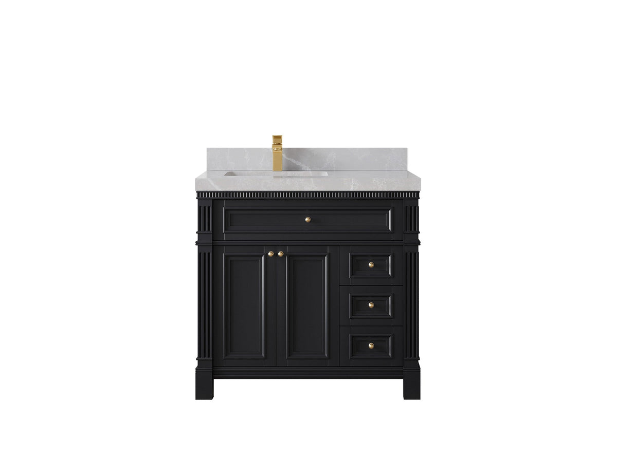 Paris 36 in. W x 22 in. D Left Offset Sink Bathroom Vanity - Willow Bath and Vanity