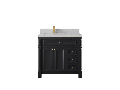 Paris 36 in. W x 22 in. D Left Offset Sink Bathroom Vanity - Willow Bath and Vanity