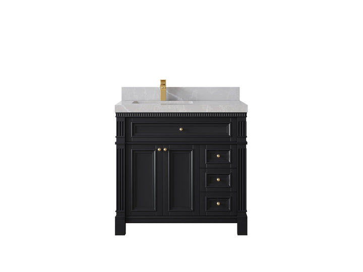 Paris 36 in. W x 22 in. D Left Offset Sink Bathroom Vanity - photo 32