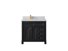 Paris 36 in. W x 22 in. D Left Offset Sink Bathroom Vanity - photo 1