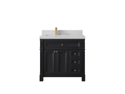 Paris 36 in. W x 22 in. D Left Offset Sink Bathroom Vanity - Willow Bath and Vanity