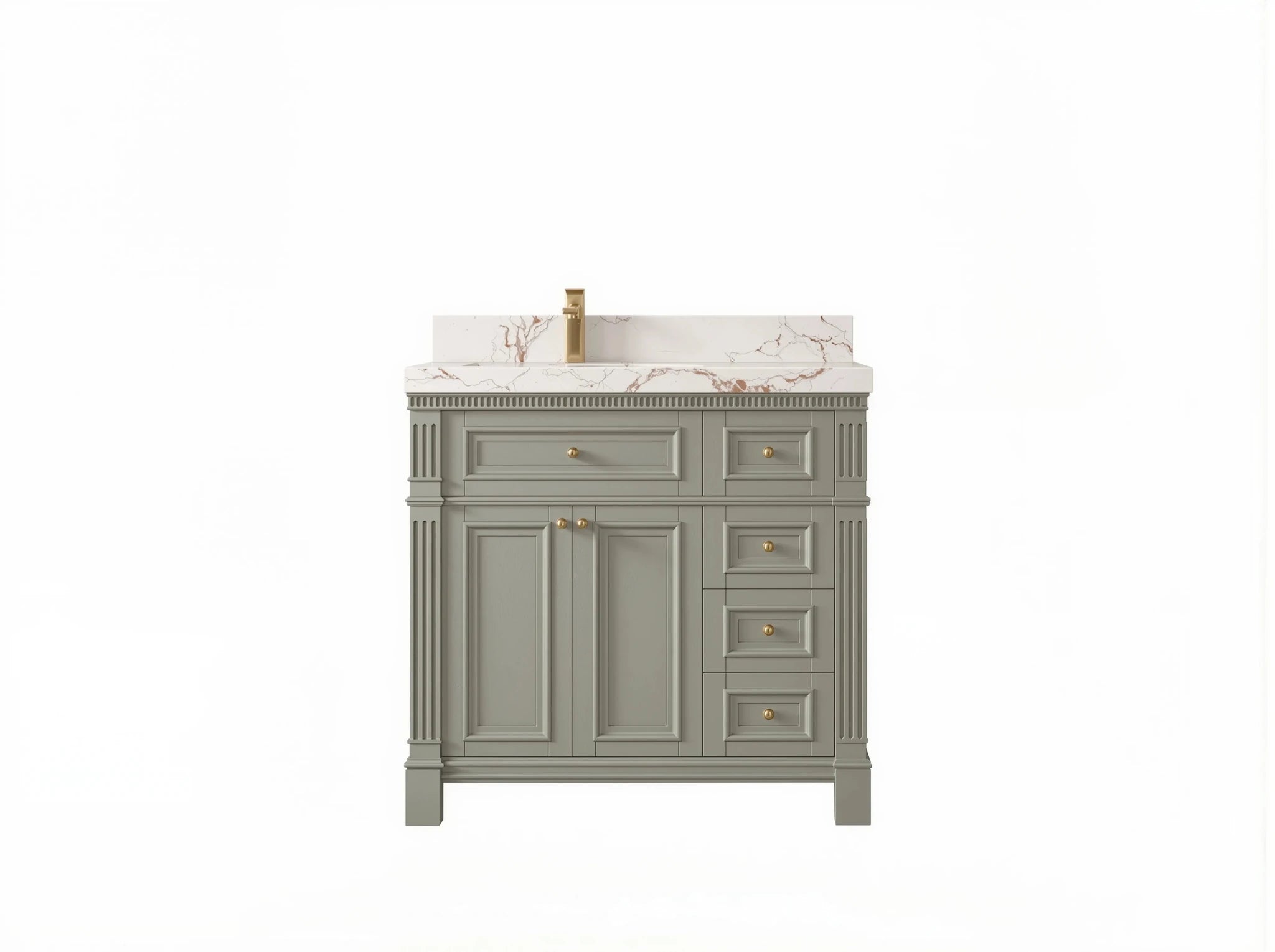 Paris 36 in. W x 22 in. D Left Offset Sink Bathroom Vanity - Willow Bath and Vanity
