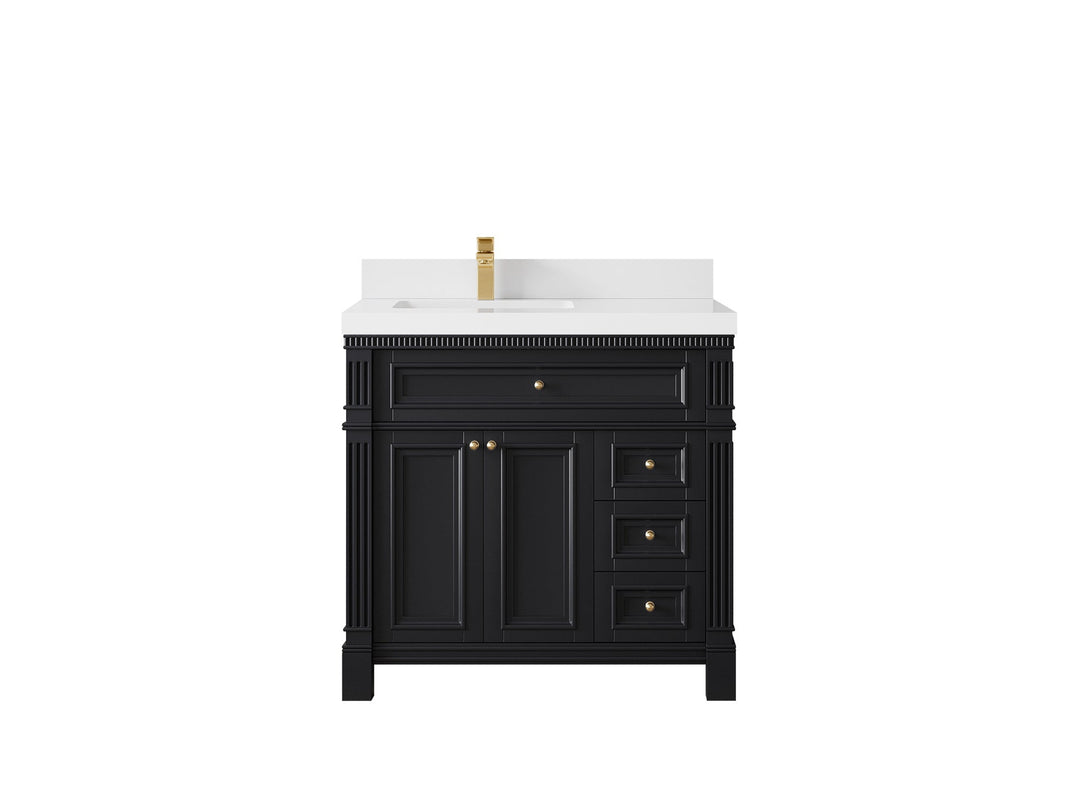Paris 36 in. W x 22 in. D Left Offset Sink Bathroom Vanity - Willow Bath and Vanity