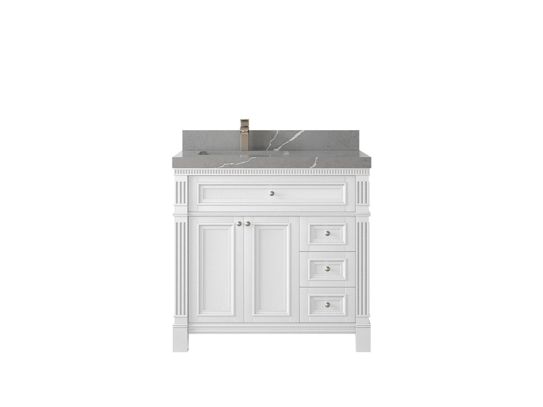 Paris 36 in. W x 22 in. D Left Offset Sink Bathroom Vanity - Willow Bath and Vanity