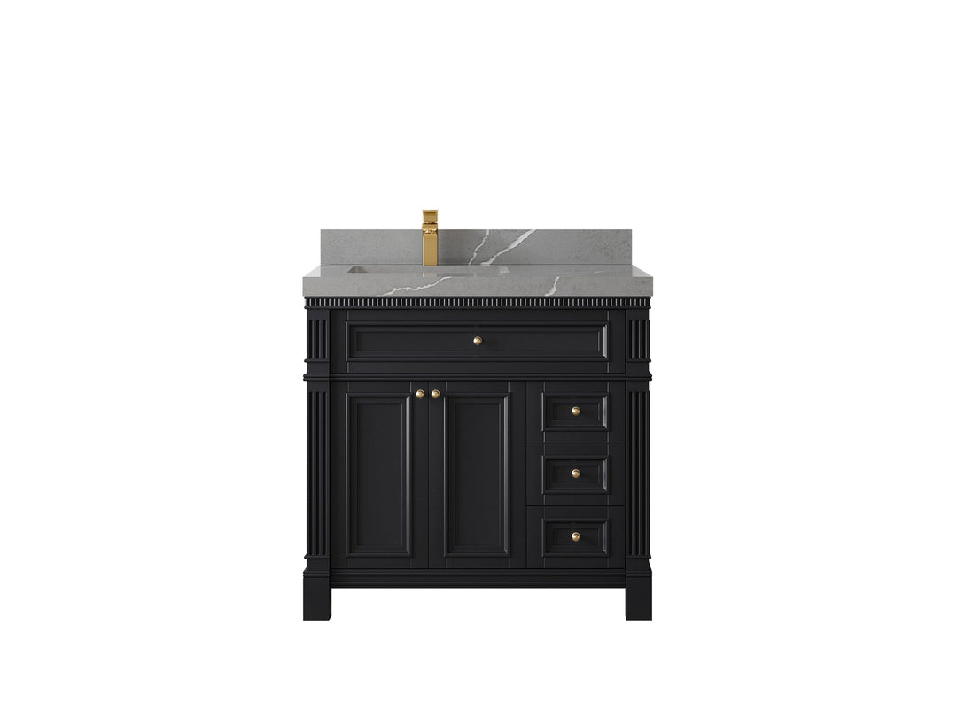 Paris 36 in. W x 22 in. D Left Offset Sink Bathroom Vanity - Willow Bath and Vanity