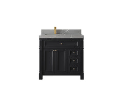 Paris 36 in. W x 22 in. D Left Offset Sink Bathroom Vanity - photo 34