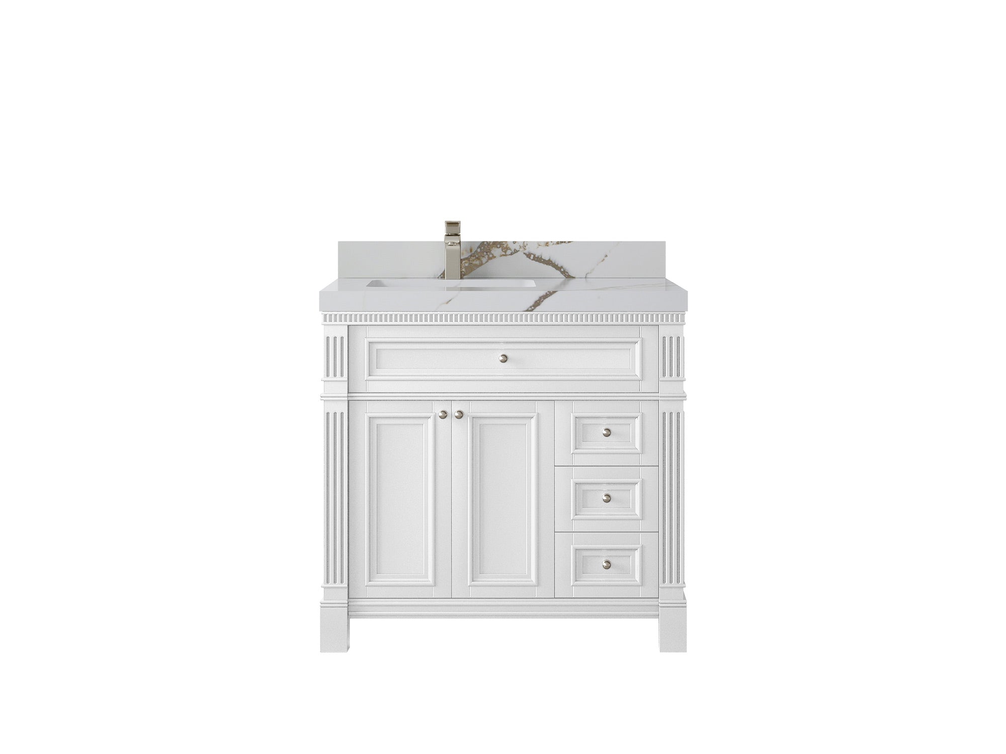 Paris 36 in. W x 22 in. D Left Offset Sink Bathroom Vanity - Willow Bath and Vanity