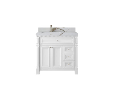 Paris 36 in. W x 22 in. D Left Offset Sink Bathroom Vanity - Willow Bath and Vanity