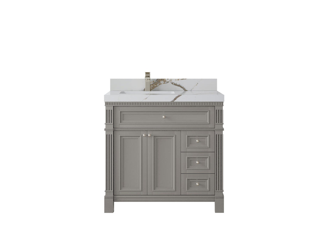 Paris 36 in. W x 22 in. D Left Offset Sink Bathroom Vanity - Willow Bath and Vanity