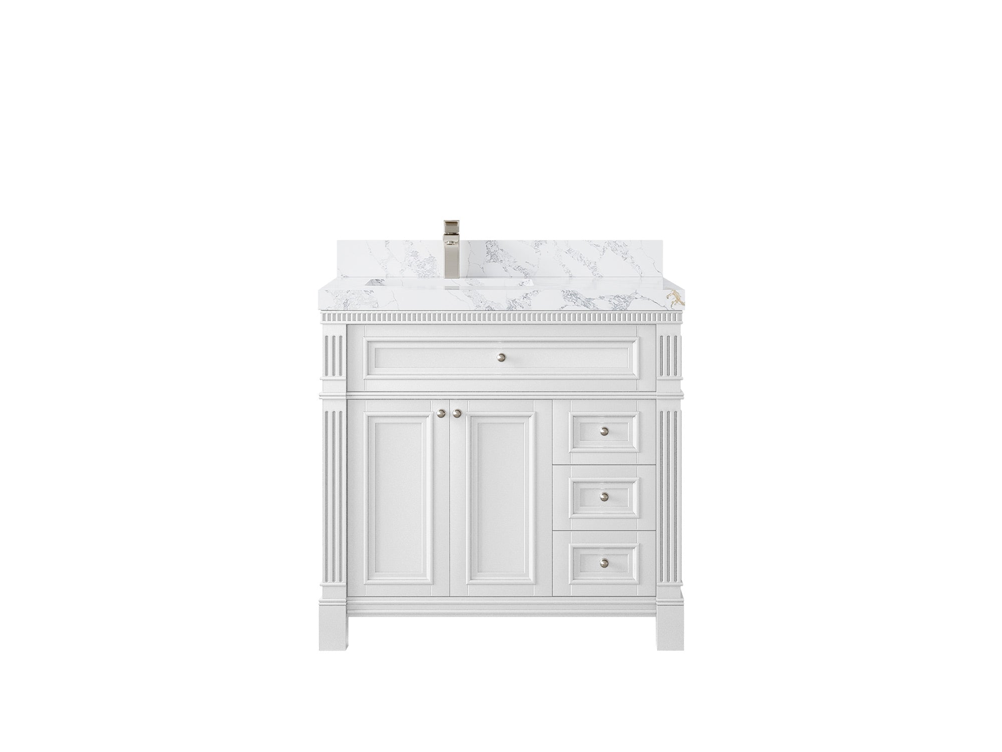 Paris 36 in. W x 22 in. D Left Offset Sink Bathroom Vanity - Willow Bath and Vanity