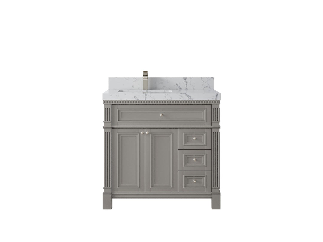 Paris 36 in. W x 22 in. D Left Offset Sink Bathroom Vanity - Willow Bath and Vanity