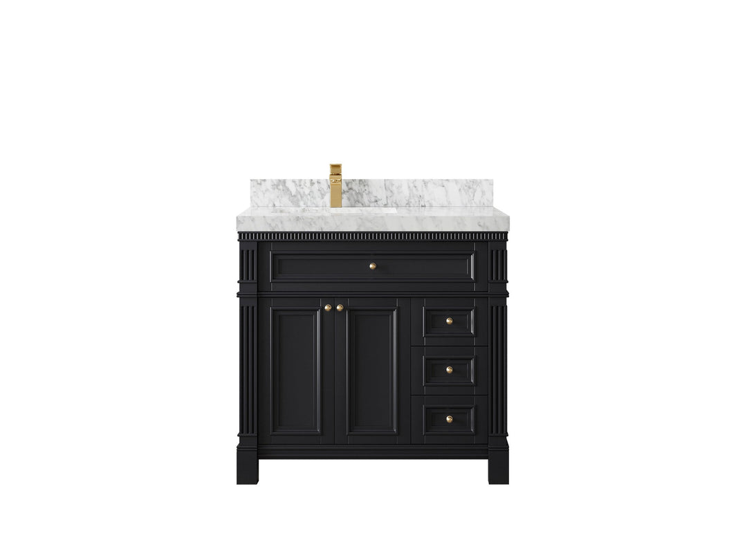 Paris 36 in. W x 22 in. D Left Offset Sink Bathroom Vanity - Willow Bath and Vanity