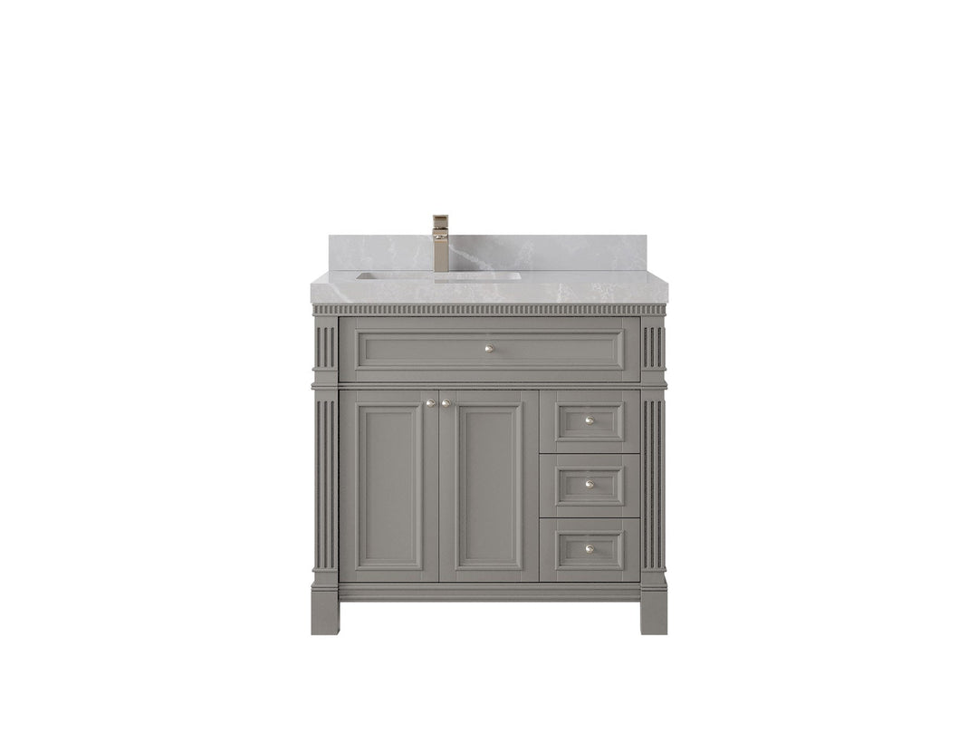 Paris 36 in. W x 22 in. D Left Offset Sink Bathroom Vanity - Willow Bath and Vanity