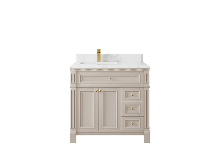 Paris 36 in. W x 22 in. D Left Offset Sink Bathroom Vanity - photo 26