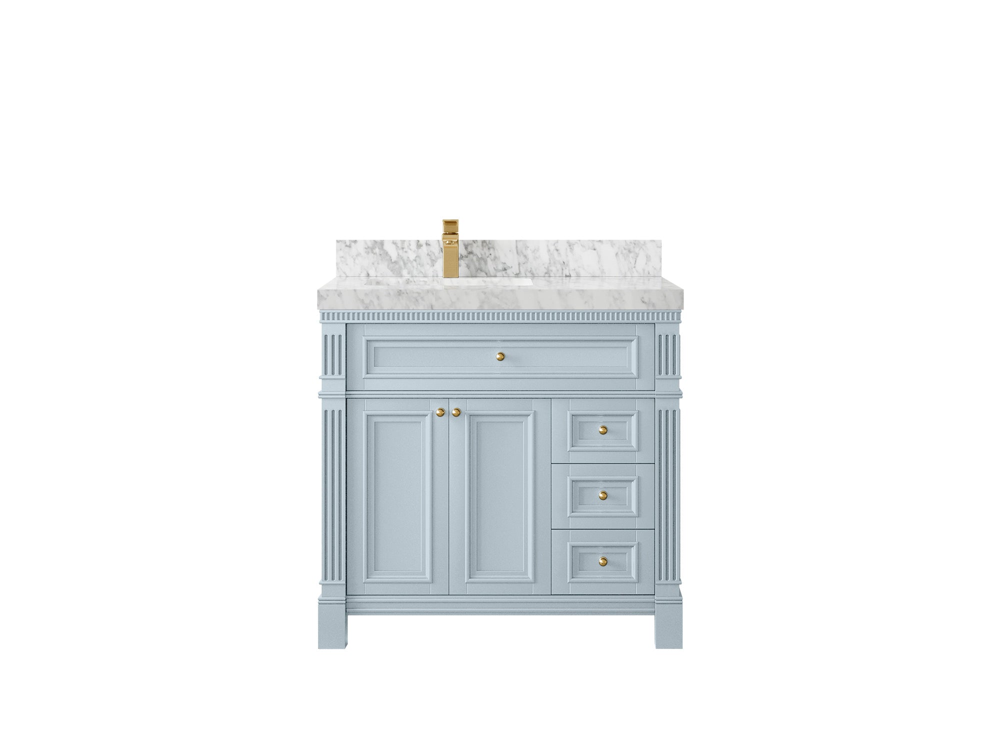 Paris 36 in. W x 22 in. D Left Offset Sink Bathroom Vanity - Willow Bath and Vanity