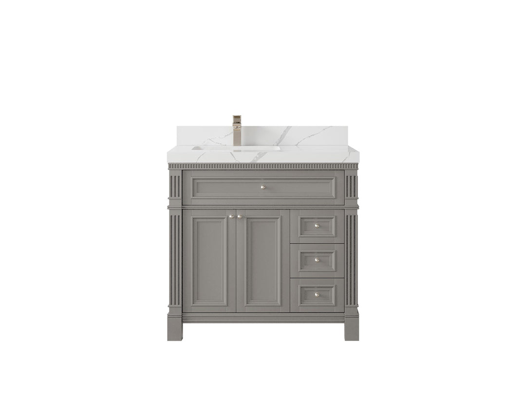 Paris 36 in. W x 22 in. D Left Offset Sink Bathroom Vanity - Willow Bath and Vanity
