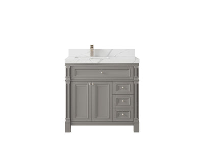 Paris 36 in. W x 22 in. D Left Offset Sink Bathroom Vanity - Willow Bath and Vanity