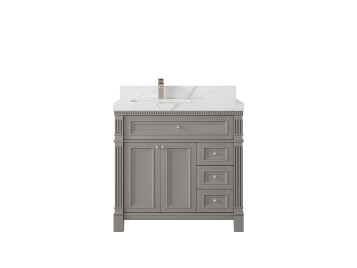 Paris 36 in. W x 22 in. D Left Offset Sink Bathroom Vanity - photo 16