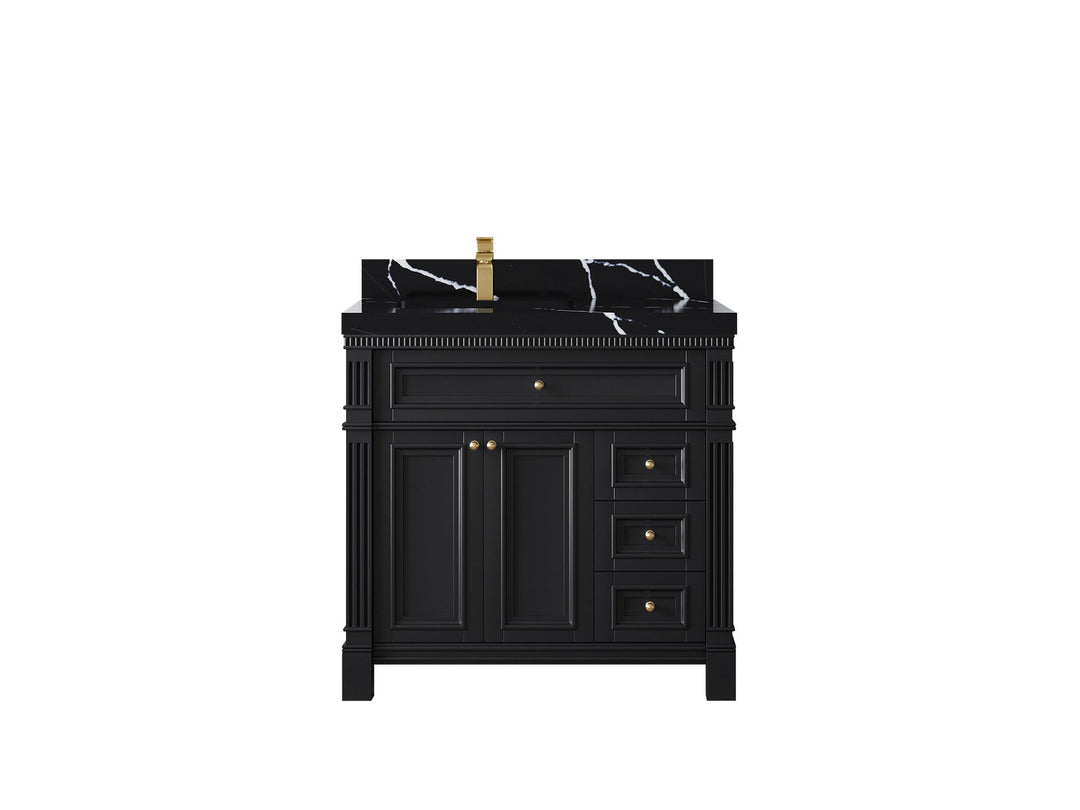 Paris 36 in. W x 22 in. D Left Offset Sink Bathroom Vanity - Willow Bath and Vanity