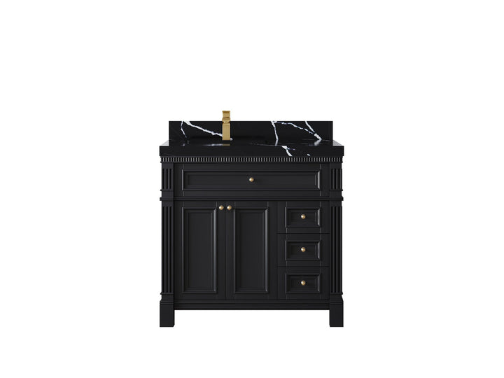 Paris 36 in. W x 22 in. D Left Offset Sink Bathroom Vanity - photo 8