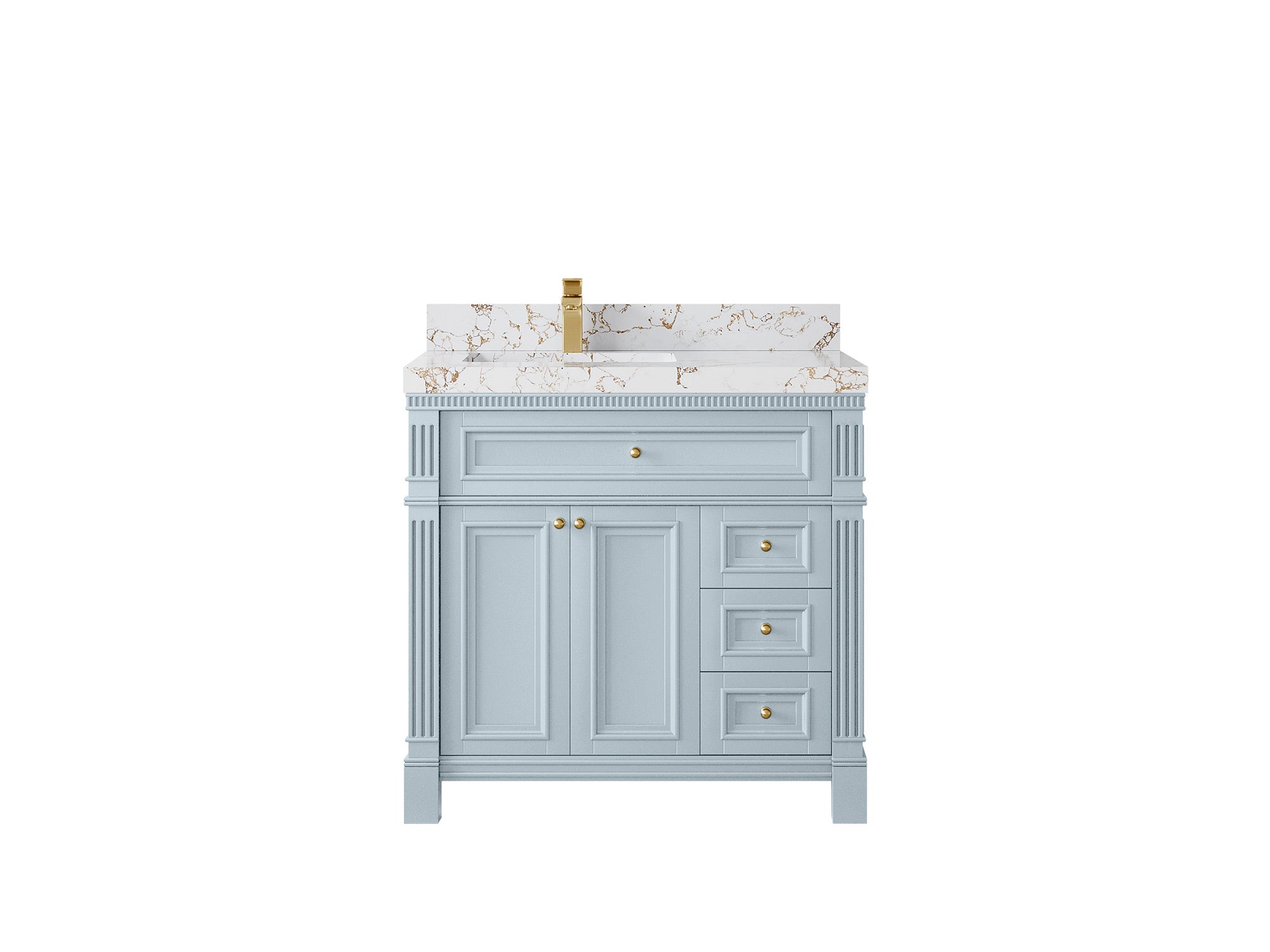 Paris 36 in. W x 22 in. D Left Offset Sink Bathroom Vanity - Willow Bath and Vanity