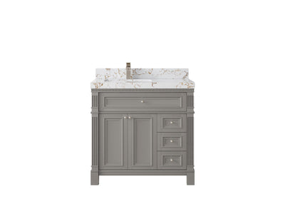 Paris 36 in. W x 22 in. D Left Offset Sink Bathroom Vanity - Willow Bath and Vanity