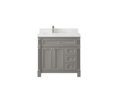 Paris 36 in. W x 22 in. D Left Offset Sink Bathroom Vanity - photo 30