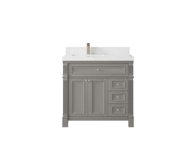 Paris 36 in. W x 22 in. D Left Offset Sink Bathroom Vanity - Willow Bath and Vanity