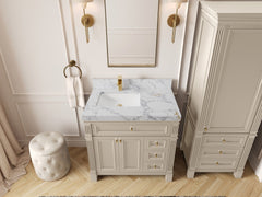 Paris 36 in. W x 22 in. D Left Offset Sink Bathroom Vanity - photo 15