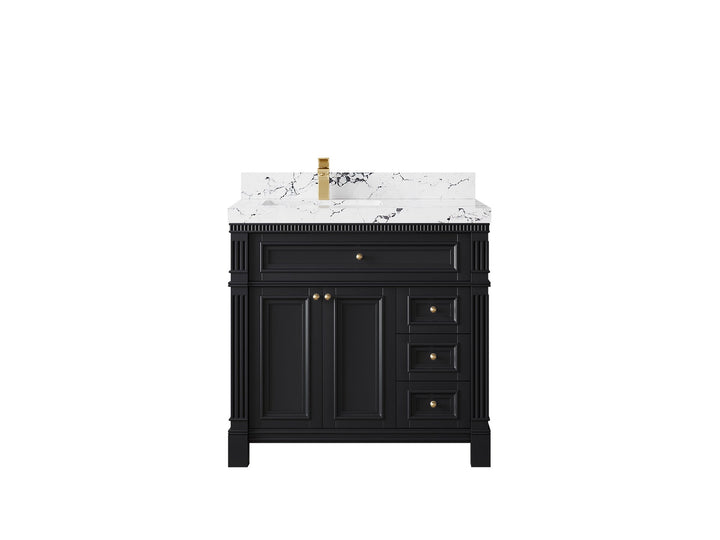 Paris 36 in. W x 22 in. D Left Offset Sink Bathroom Vanity - photo 40