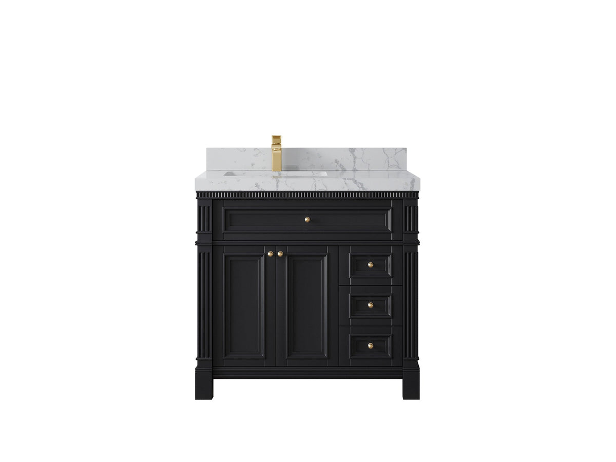 Paris 36 in. W x 22 in. D Left Offset Sink Bathroom Vanity - Willow Bath and Vanity