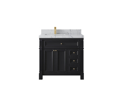 Paris 36 in. W x 22 in. D Left Offset Sink Bathroom Vanity - Willow Bath and Vanity