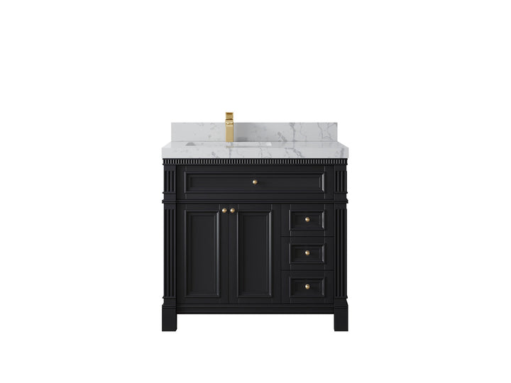 Paris 36 in. W x 22 in. D Left Offset Sink Bathroom Vanity - photo 42