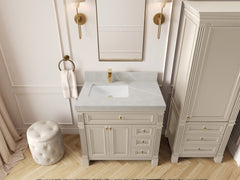Paris 36 in. W x 22 in. D Left Offset Sink Bathroom Vanity - photo 27