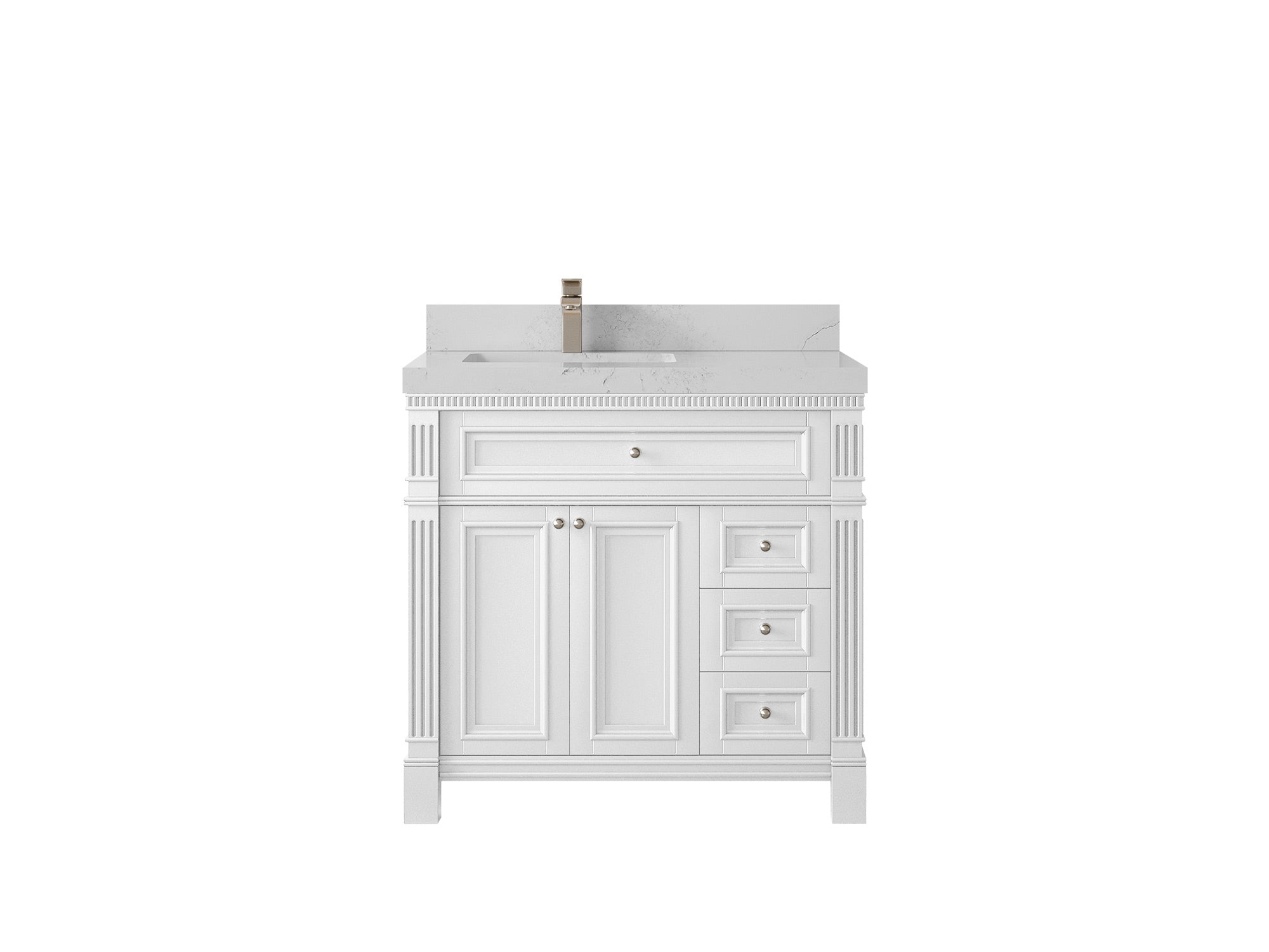 Paris 36 in. W x 22 in. D Left Offset Sink Bathroom Vanity - Willow Bath and Vanity