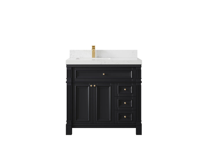 Paris 36 in. W x 22 in. D Left Offset Sink Bathroom Vanity - photo 30