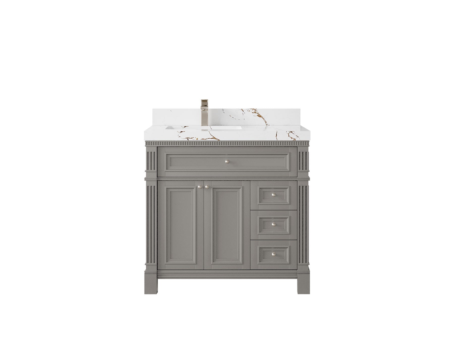 Paris 36 in. W x 22 in. D Left Offset Sink Bathroom Vanity - Willow Bath and Vanity