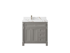 Paris 36 in. W x 22 in. D Left Offset Sink Bathroom Vanity - photo 36