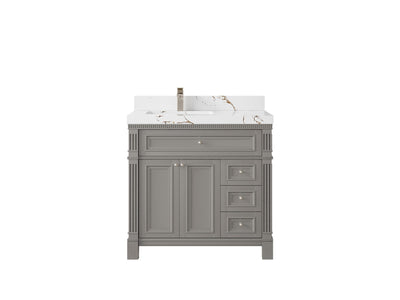 Paris 36 in. W x 22 in. D Left Offset Sink Bathroom Vanity - Willow Bath and Vanity