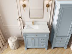 Paris 36 in. W x 22 in. D Left Offset Sink Bathroom Vanity - photo 7