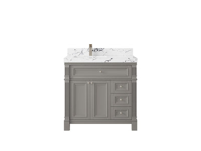 Paris 36 in. W x 22 in. D Left Offset Sink Bathroom Vanity - Willow Bath and Vanity